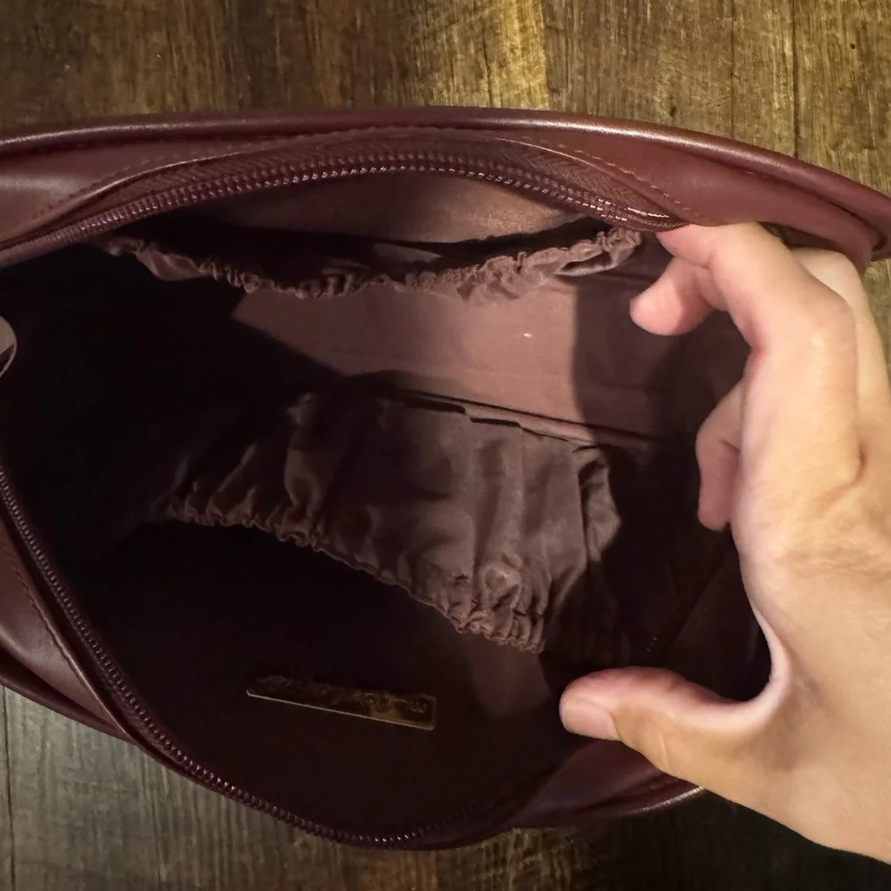 Cartier Vintage Burgundy Leather Cosmetic/Toiletry Pouch
